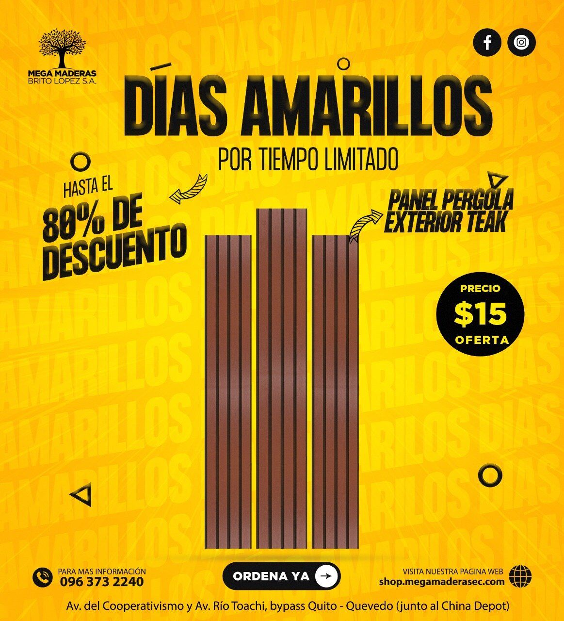 Pérgola de Exterior Teak